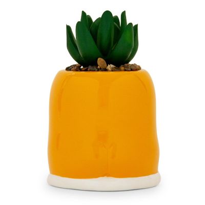 Sanrio Gudetama Meditation 3-Inch Mini Planter With Artificial Succulent Image 2