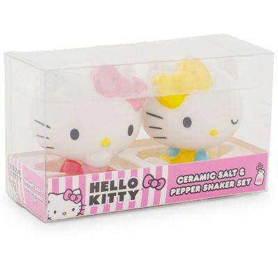 Sanrio Hello Kitty and Mimmy Ceramic Salt and Pepper Shaker Set Image 1