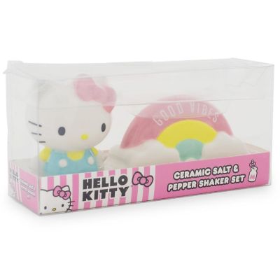 Sanrio Hello Kitty and Rainbow Ceramic Salt and Pepper Shaker Set Image 1