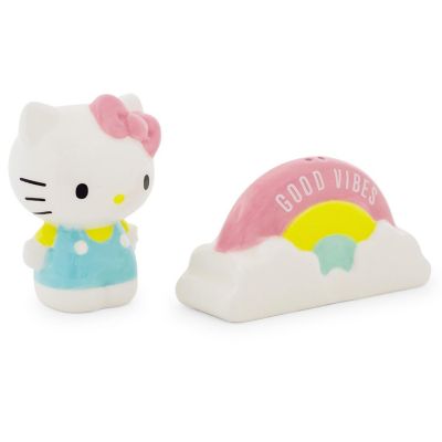 Sanrio Hello Kitty and Rainbow Ceramic Salt and Pepper Shaker Set Image 2