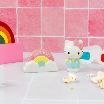 Sanrio Hello Kitty and Rainbow Ceramic Salt and Pepper Shaker Set Image 3