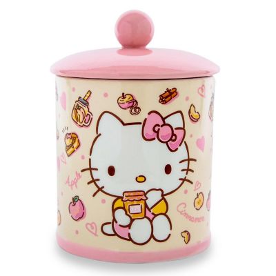 Sanrio Hello Kitty Apples and Cinnamon Ceramic Snack Jar  8 Inches Tall Image 1
