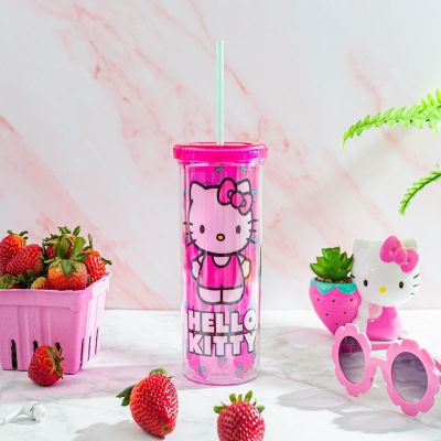 Sanrio Hello Kitty Berry Pink Carnival Cup With Lid  Holds 20 Ounces Image 2