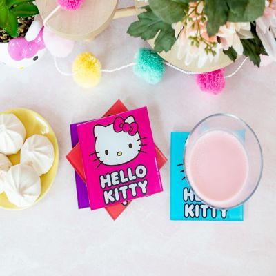 Sanrio Hello Kitty Colors Glass Coasters  Set of 4 Image 2