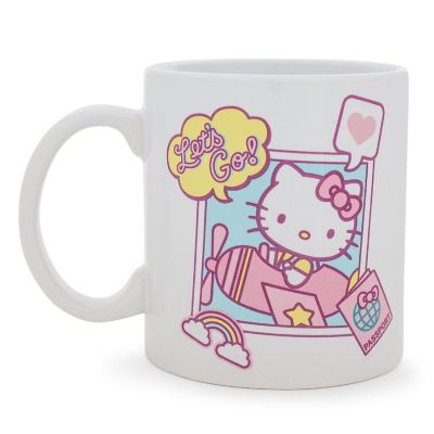 Sanrio Hello Kitty "Let's Go" Travel Destination Ceramic Mug  Holds 20 Ounces Image 1