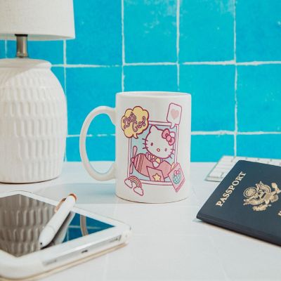 Sanrio Hello Kitty "Let's Go" Travel Destination Ceramic Mug  Holds 20 Ounces Image 2