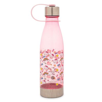 Sanrio Hello Kitty Pastel Star Toss Print Water Bottle With Lid  Holds 20 Ounce Image 1