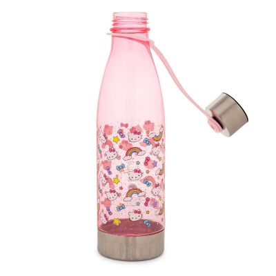Sanrio Hello Kitty Pastel Star Toss Print Water Bottle With Lid  Holds 20 Ounce Image 2