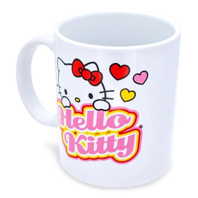 Sanrio Hello Kitty Peek-A-Boo Hearts Ceramic Mug  Holds 12 Ounces Image 1