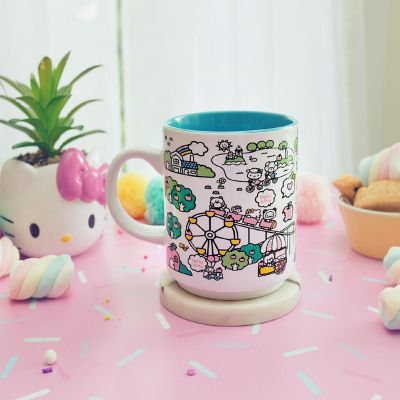 Sanrio Hello Kitty Pink Map Ceramic Mug  Holds 13 Ounces Image 3