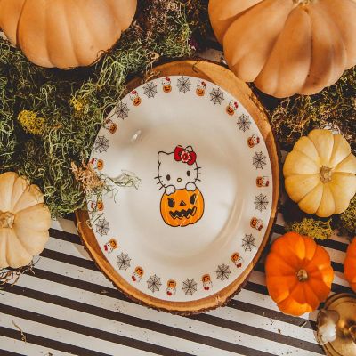 Sanrio Hello Kitty Pumpkin Boo 8-Inch Ceramic Dinner Plate Image 1