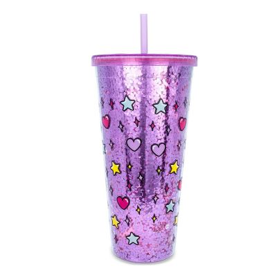 Sanrio Hello Kitty Rainbow Confetti Carnival Cup With Lid and Straw  32 Ounces Image 1