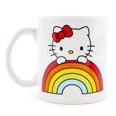 Sanrio Hello Kitty Rainbow Peek Ceramic Mug  Holds 20 Ounces Image 1
