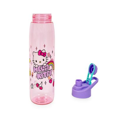Sanrio Hello Kitty Rainbow Treats and Stars Water Bottle with Lid  28 Ounces Image 1