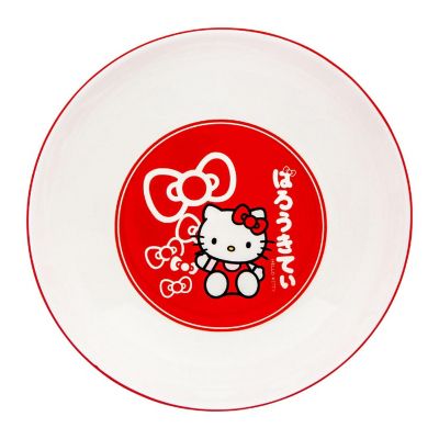 Sanrio Hello Kitty Red Bows 9-Inch Ceramic Coupe Dinner Bowl Image 1
