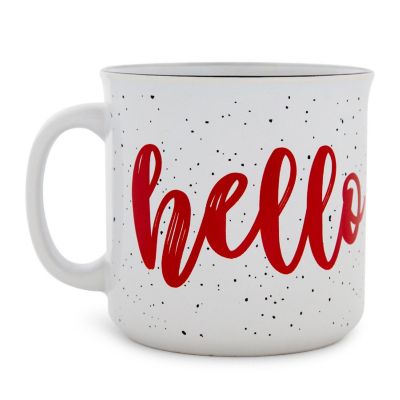 Sanrio Hello Kitty Speckled Ceramic Camper Mug  Holds 20 Ounces Image 1
