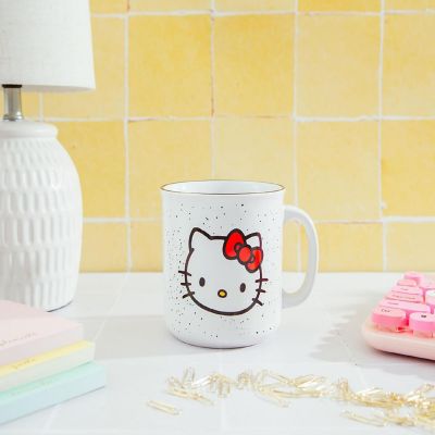 Sanrio Hello Kitty Speckled Ceramic Camper Mug  Holds 20 Ounces Image 2