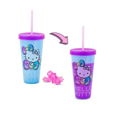 Sanrio Hello Kitty Starshine Color-Changing Plastic Tumbler  Holds 24 Ounces Image 1