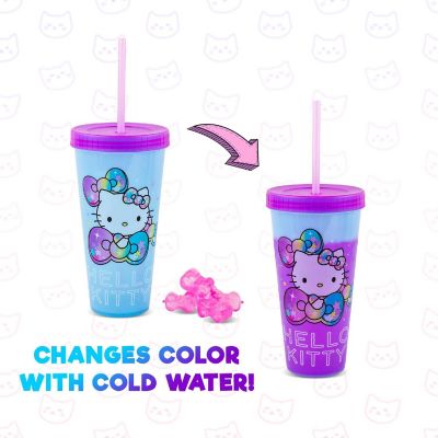 Sanrio Hello Kitty Starshine Color-Changing Plastic Tumbler  Holds 24 Ounces Image 1