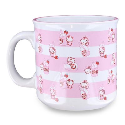 Sanrio Hello Kitty Strawberry Milk Ceramic Camper Mug  Holds 20 Ounces Image 1