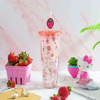Sanrio Hello Kitty Strawberry Sweets Carnival Cup With Lid  Holds 24 Ounces Image 3