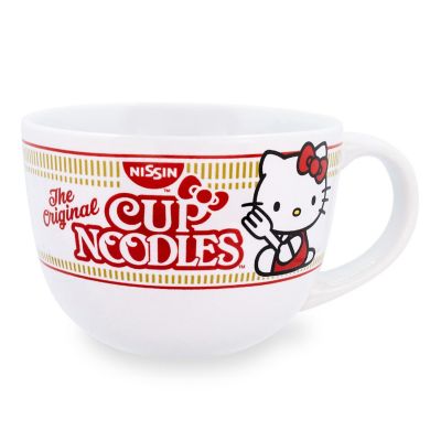 Sanrio Hello Kitty x Nissin Cup Noodles Ceramic Soup Mug  Holds 24 Ounces Image 1