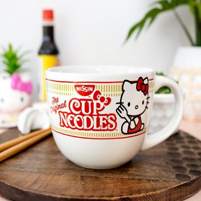 Sanrio Hello Kitty x Nissin Cup Noodles Ceramic Soup Mug  Holds 24 Ounces Image 3