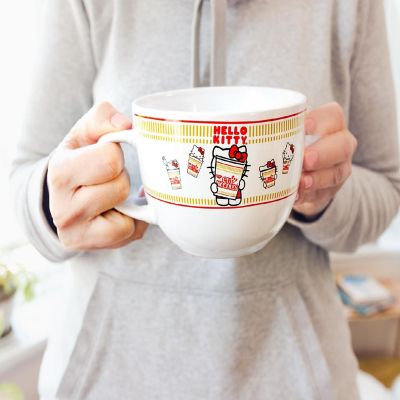Sanrio Hello Kitty x Nissin Cup Noodles Soup Mug With Spoon  Holds 24 Ounces Image 3