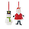 Santa And Snowman Ornament (Set Of 6) 4.75"H, 6"H Dolomite Image 1
