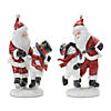 Santa And Snowman Skating (Set Of 2) 6.25"H Resin Image 1