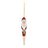 Santa Drop Ornament (Set Of 12) 7.25"H Wood Image 1