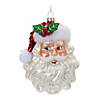 Santa Face Ornament (Set Of 6) 5.5"H Glass Image 1