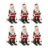Santa On Skis Ornament (Set Of 6) 5.25"H Wood Image 2