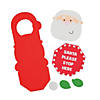 &#8220;Santa Stop Here&#8221; Doorknob Hanger Craft Kit - Makes 12 Image 1