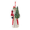 Santa With Cardinal Bird Ornament (Set Of 6) 4.5"H Resin Image 3