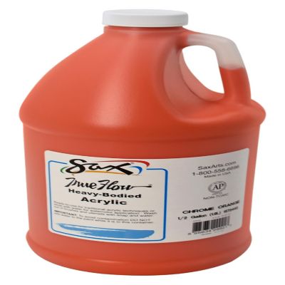 Sax Heavy Body Acrylic Paint, 1/2 Gallon, Chrome Orange Image 1