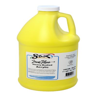 Sax Heavy Body Acrylic Paint, 1/2 Gallon, Chrome Yellow Image 1