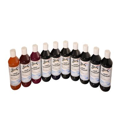 Sax Liquid Washable Watercolor Paint, 8 Ounces, Assorted Colors, Set of 10 Image 1