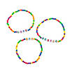 Sayings Rainbow Beaded Friendship Bracelets - 12 Pc. Image 1