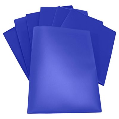 School Smart 2-Pocket Poly Folders, Blue, Pack of 25 Image 2