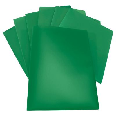 School Smart 2-Pocket Poly Folders, Green, Pack of 25 Image 2