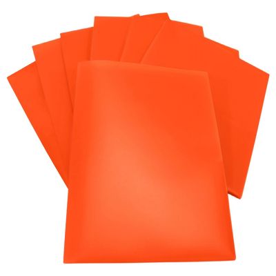 School Smart 2-Pocket Poly Folders, Orange, Pack of 25 Image 1