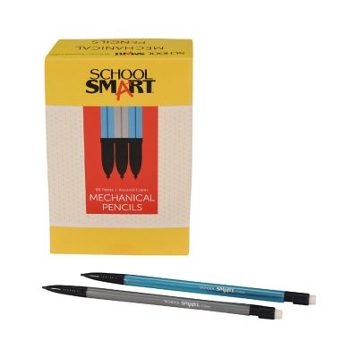 School Smart Mechanical Pencils with Eraser, 0.7 mm Tip, No 2 Lead, Assorted Colors, Pack of 50 Image 1