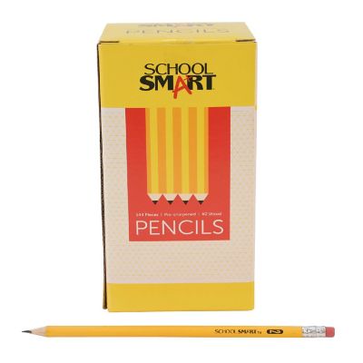 School Smart No 2 Pencils, Pre-Sharpened, Hexagonal with Latex-Free Erasers, Pack of 144 Image 1
