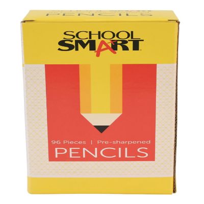 School Smart No 2 Pencils, Pre-Sharpened, Hexagonal with Latex-Free Erasers, Pack of 96 Image 1