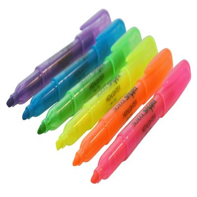 School Smart Pen Style Highlighters, Chisel Tip, Assorted Colors, Pack of 48 Image 2