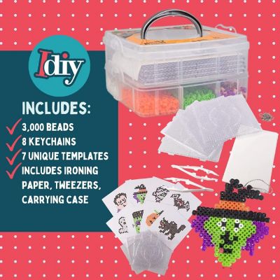 SCS Direct 3000 Pc Monster Fuse Bead Kit with 8 Keychains - Ghost, Witch, Vampire & More - Spooky Halloween Ornaments & Decorations - Great Kids DIY Craft Toy Gift - Indoor Halloween Party Ideas! Image 3