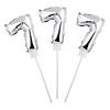 Self-Inflating Number 7 6" Mylar Balloons - 6 Pc. Image 1