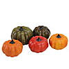 Set of 10 Autumn Harvest Artificial Pumpkin, Gourd, Acorn and Leaf Decoration Set Image 1