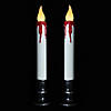 Set of 2 Pre-lit LED White and Red Halloween Candles 9" Image 2